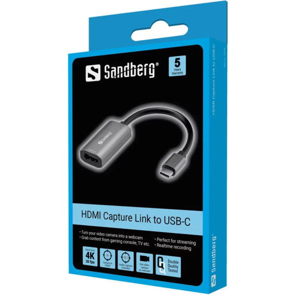 Фото - Переходник Sandberg USB 3.1 Type-С - HDMI (F), 4K (136-36)