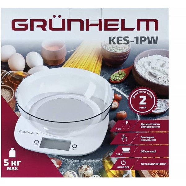Фото - Ваги кухонні Grunhelm KES-1PW