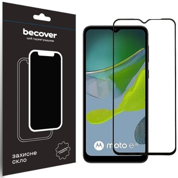Фото - Защитное стекло для смартфона BeCover for Motorola Moto E13 Black (708843)