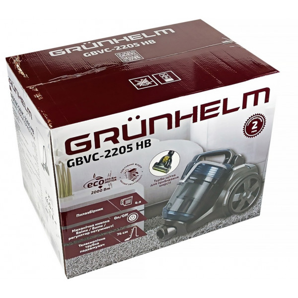 Фото - Пылесос для сухой уборки без мешка Grunhelm GBVC-2205 HB