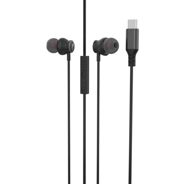 Фото - Наушники вкладыши проводные SkyDolphin SR30 with mic for Type-C DAC Black (HF-000485)