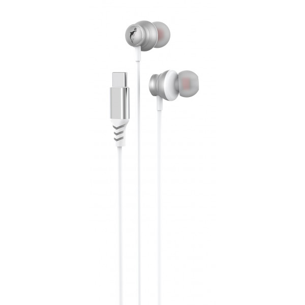 Фото - Навушники вкладиші дротові SkyDolphin SR30 with mic for Type-C DAC White (HF-000486)