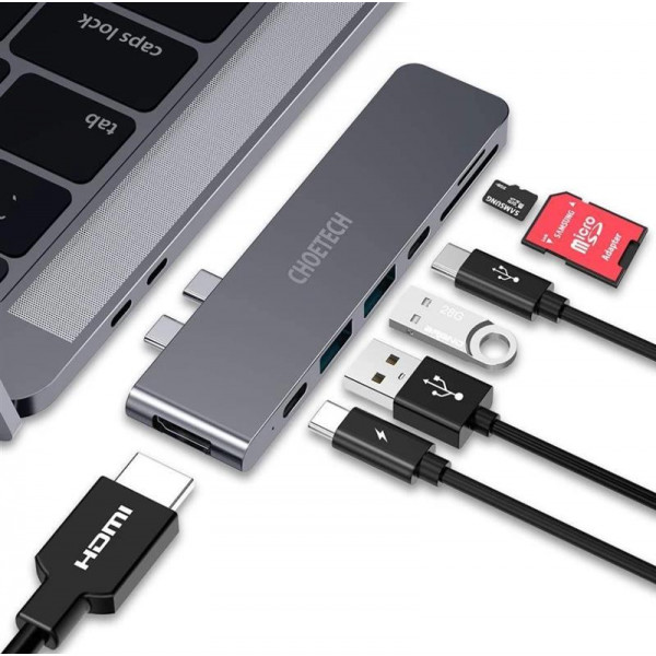 Фото - Хаб USB Choetech 7 in 1 USB-C (HUB-M14)
