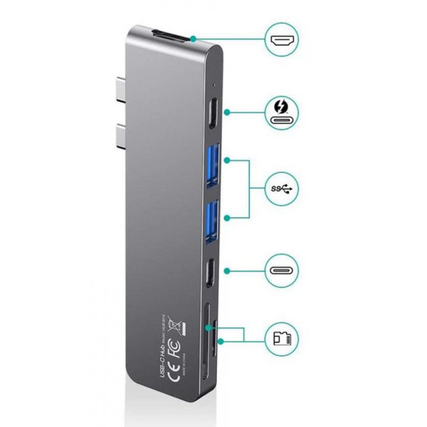 Фото - Хаб USB Choetech 7 in 1 USB-C (HUB-M14)