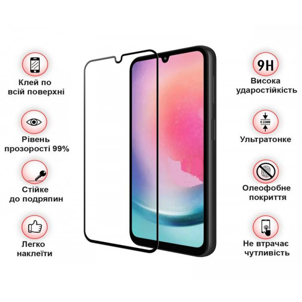 Фото - Защитное стекло для смартфона BeCover for Samsung Galaxy A24 4G SM-A245/M34 5G SM-M346 Black (709083)