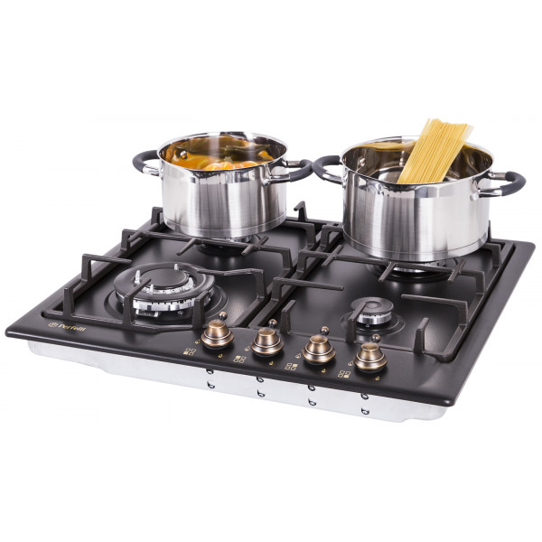 Фото - Варочная панель газовая Perfelli HGM 61629 BL RETRO