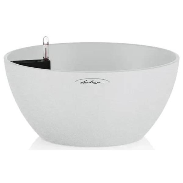 Фото - Вазон Lechuza CUBETO Stone 40, кварцовий білий 13847 Фото - Вазон Lechuza CUBETO Stone 40, кварцовий білий 13847