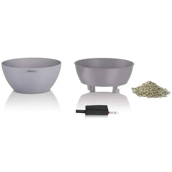 Фото - Вазон Lechuza CUBETO Stone 40, кварцовий білий 13847