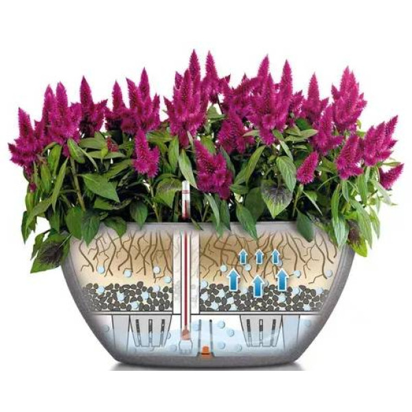 Фото - Вазон Lechuza CUBETO Stone 40, кварцовий білий 13847