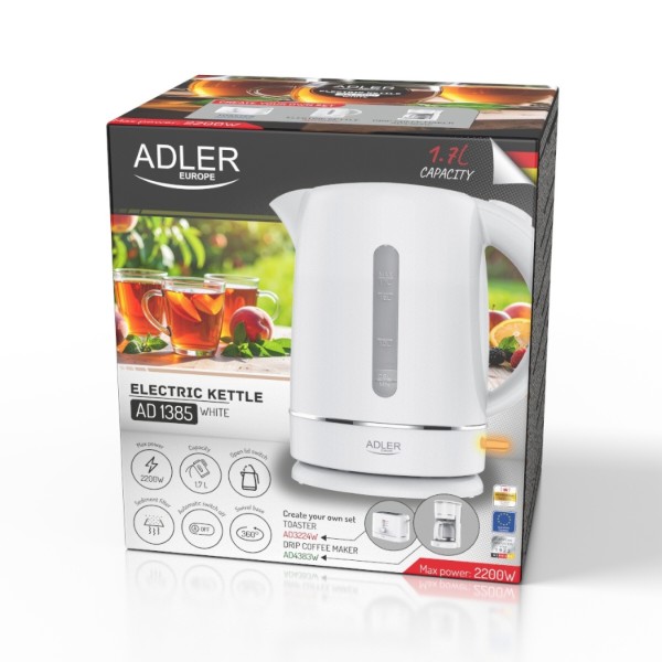 Фото - Електричний чайник Adler AD 1385 White