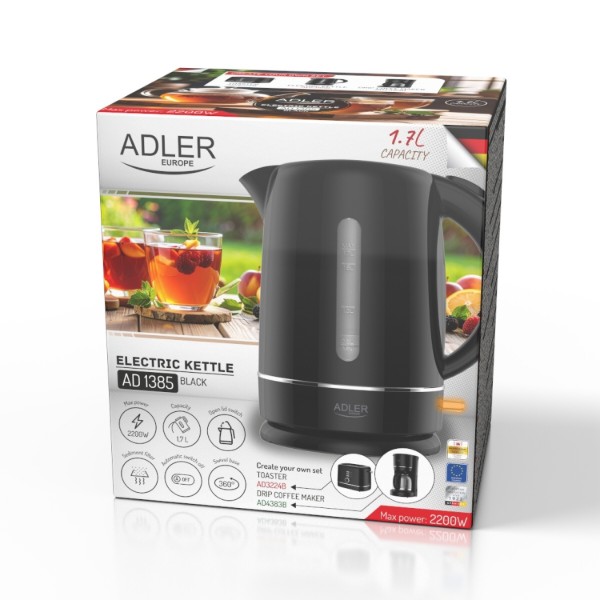 Фото - Електричний чайник Adler AD 1385 Black