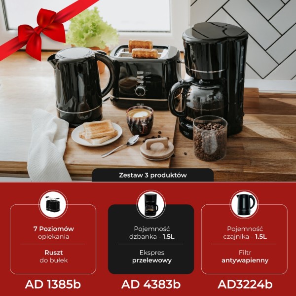 Фото - Електричний чайник Adler AD 1385 Black