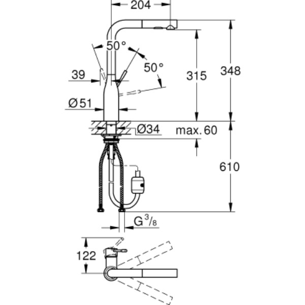 Фото - Кухонний змішувач Grohe Essence Прохолодний Світанок (30270GL0)