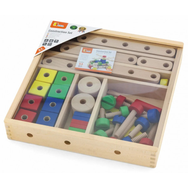 Фото - Дерев'яний конструктор Viga Toys 53 деталі (50490)
