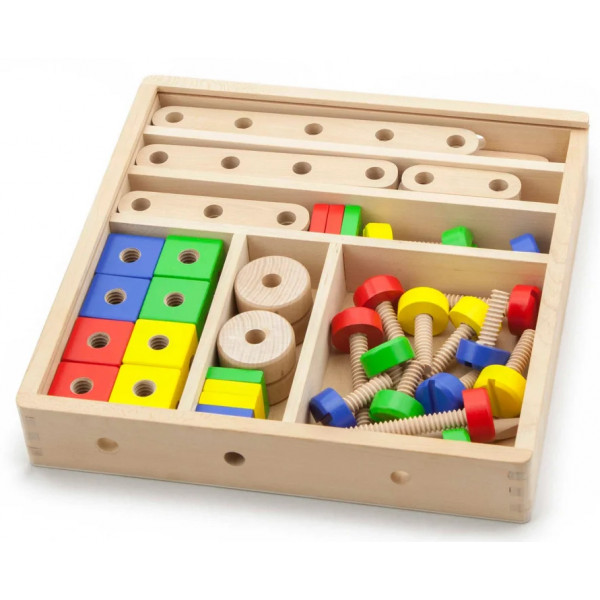 Фото - Дерев'яний конструктор Viga Toys 53 деталі (50490)