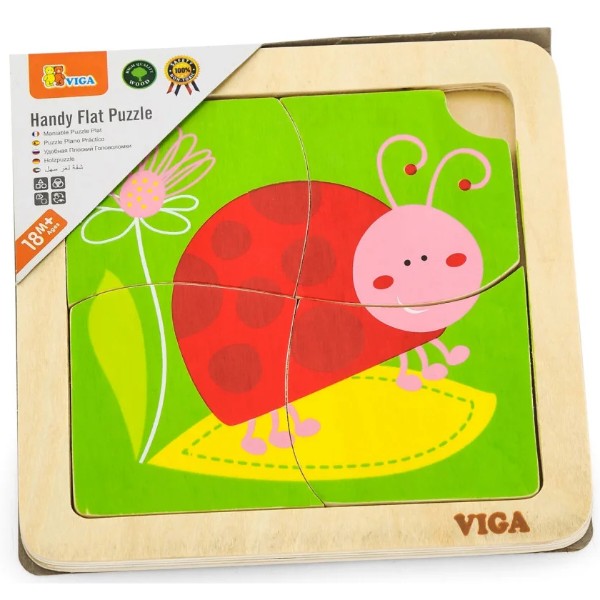 Фото - Головоломка Viga Toys Жук сонечко 4 ел. (50140)