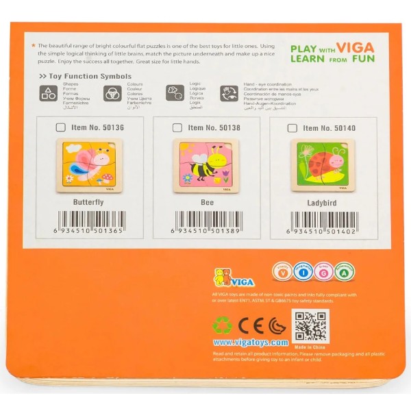 Фото - Головоломка Viga Toys Жук сонечко 4 ел. (50140)