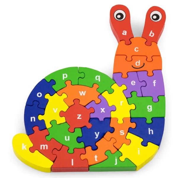 Фото - Пазлы (до 2 лет) Viga Toys Улитка по буквам (55252)