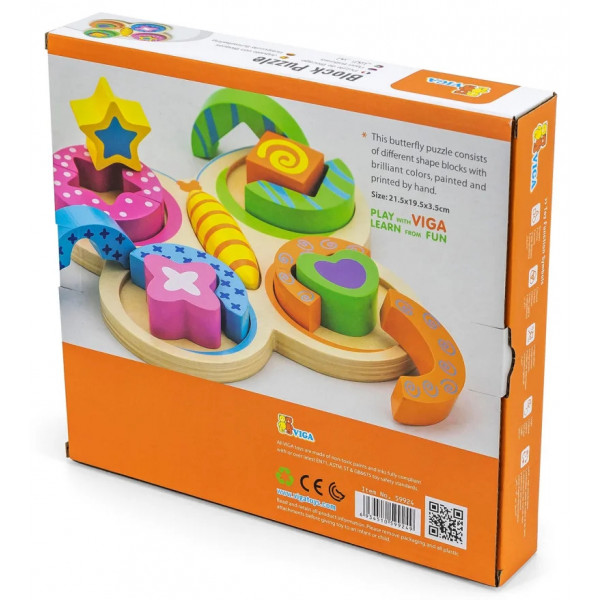 Фото - Пазли (3-4 роки) Viga Toys Метелик (59924)