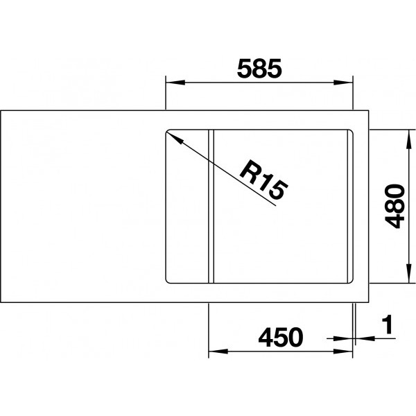 Фото - Мойка кухонная Blanco 525115 Lemis 45S-IF Mini Нержавеющая сталь