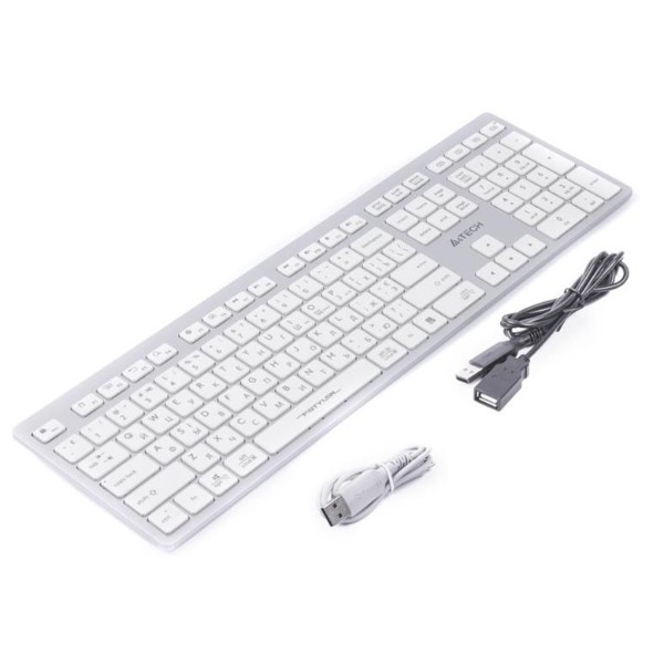 Фото - Клавіатура бездротова A4tech FBX50C White