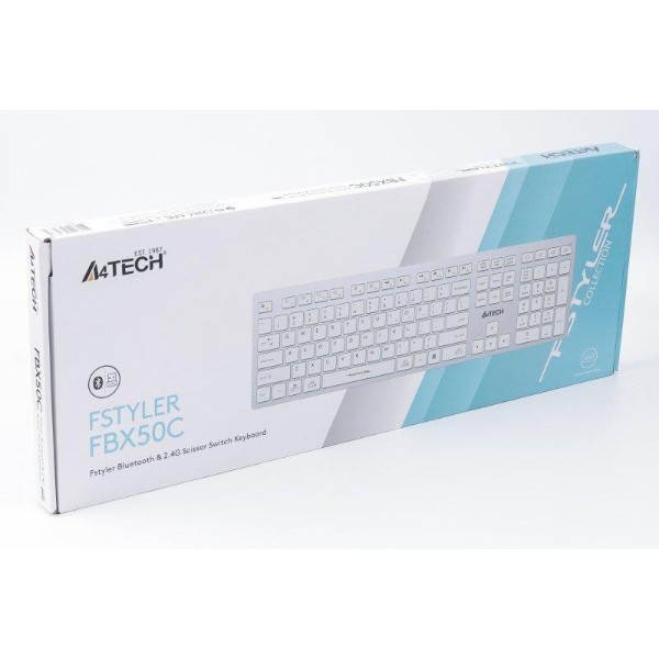 Фото - Клавіатура бездротова A4tech FBX50C White