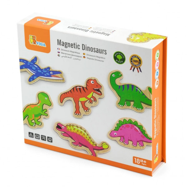 Фото - Набір магнітних фігурок Viga Toys Динозаври 20 шт. (50289)