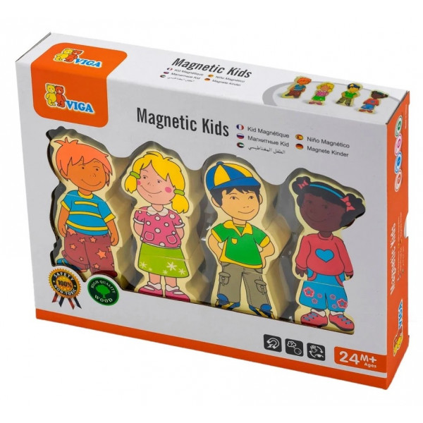 Фото - Набір магнітних фігурок Viga Toys Діти (59699VG)