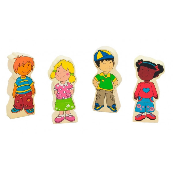 Фото - Набір магнітних фігурок Viga Toys Діти (59699VG)