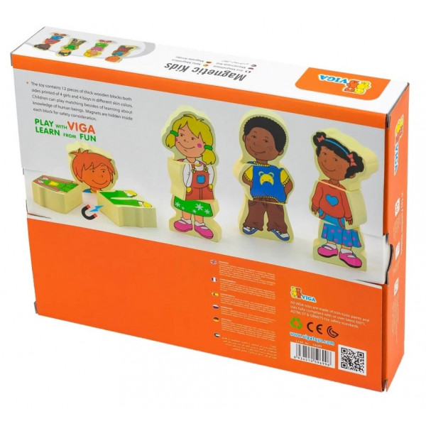 Фото - Набір магнітних фігурок Viga Toys Діти (59699VG)