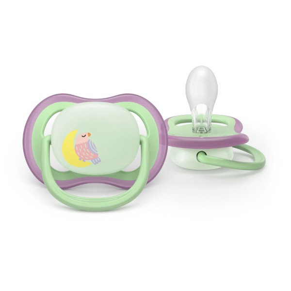Фото - Ортодонтическая пустышка Philips Avent Ultra Air Ночная, 6-18 мес. (SCF376/29)