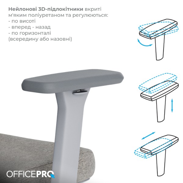 Фото - Крісло офісне OfficePro Wave (OC599-G-G-G) Gray