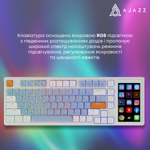 Фото - Клавіатура дротова ігрова Ajazz AKP815 Red (AKP815-R-WBO)