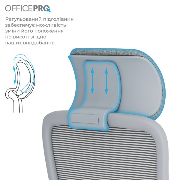 Фото - Крісло офісне OfficePro Wave (OC670-G-G-G) Gray