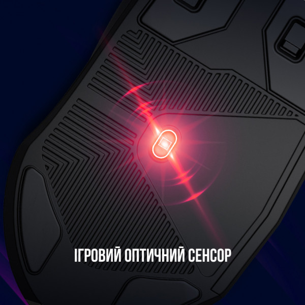 Фото - Мышь проводная игровая Lorgar Stricter 579 RGB LCD Wired USB Black (LRG-GMS579)