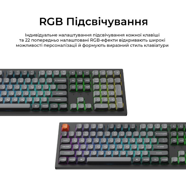 Фото - Клавиатура беспроводная Keychron K10 Max Super Banana Switch Black RGB (K10M-H4-UA)