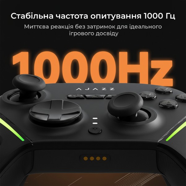 Фото - Геймпад Ajazz 2.4G/BT/USB (Switch/PC/iOS/Android) RGB Black (GP100S-B)