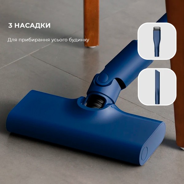 Фото - Пылесос ручной для дома Deerma Corded Stick Vacuum Cleaner Blue (DX1000W)