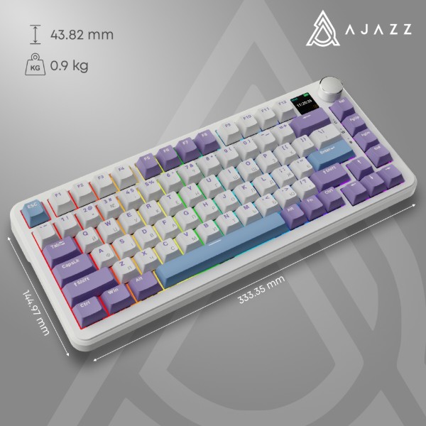 Фото - Клавіатура бездротова ігрова Ajazz AK820 MAX Magnetic switches (AK820MAX-M-PWB)