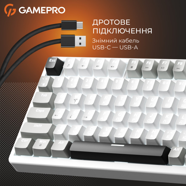 Фото - Клавіатура дротова ігрова GamePro Genesis Silverlight  (MK126)