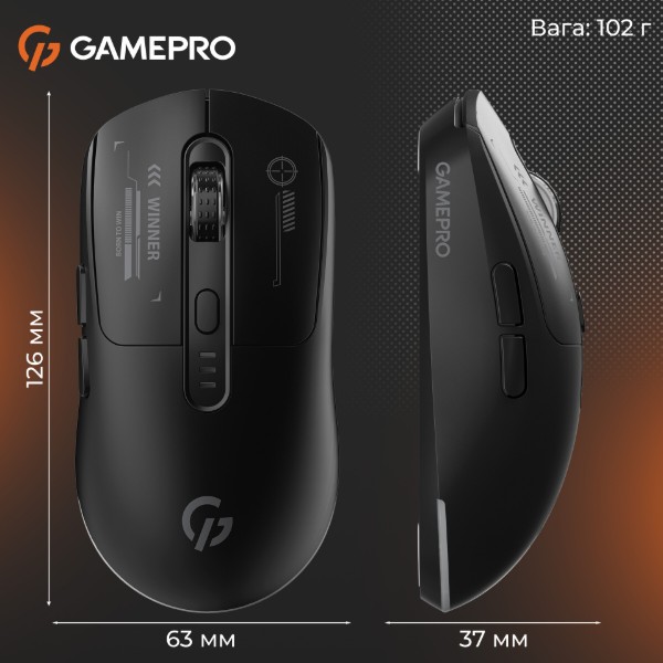 Фото - Мышь беспроводная игровая GamePro Genesis Winner Wireless Black (GM079B)
