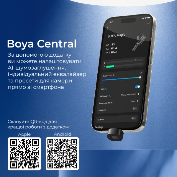 Фото - Микрофон для смартфона Boya Magic-02 Type-C/Lightning Black