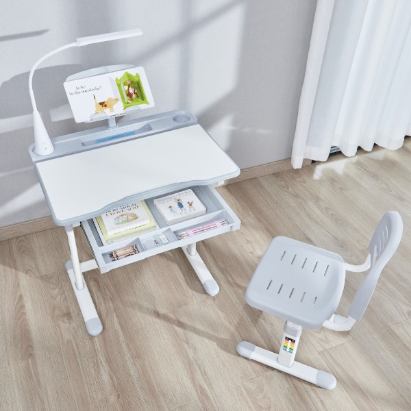 Фото - Комплект меблів шкільний 2 елементи FunDesk Bellissima grey
