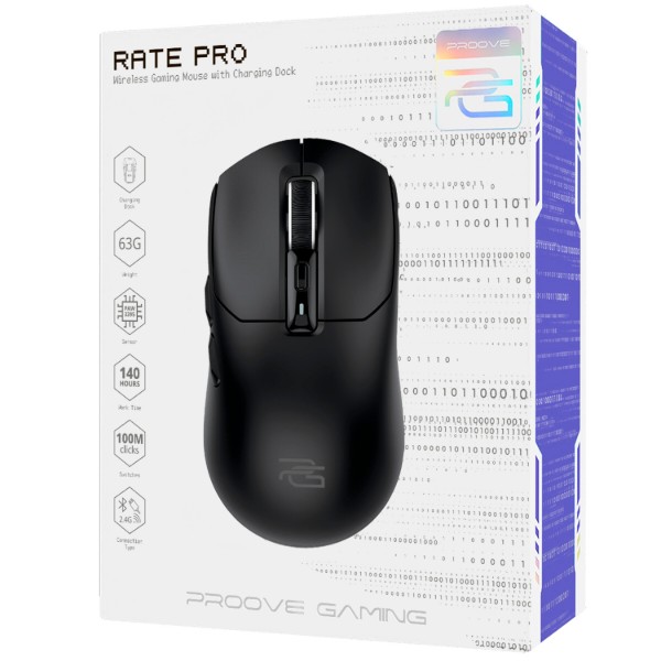 Фото - Мышь беспроводная игровая Proove Gaming Rate Pro with Charging Dock black (WMRPCD022001)