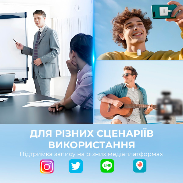 Фото - Мікрофон для смартфона Fifine M9W White