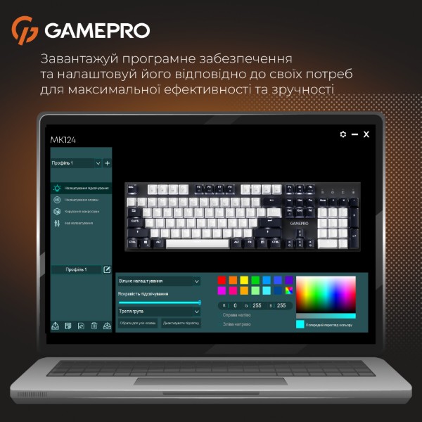 Фото - Клавіатура дротова ігрова GamePro Genesis Metallic Outemu Red Swithes USB Black (MK144B)
