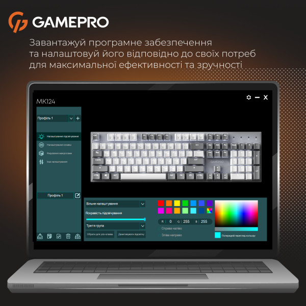 Фото - Клавіатура дротова ігрова GamePro Genesis Metallic Outemu Red Swithes USB Gray (MK144G)