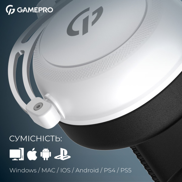 Фото - Гарнітура дротова ігрова GamePro Asgard Skald Origin White (HS850W)