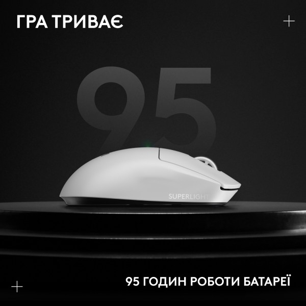 Фото - Мышь беспроводная игровая Logitech G Pro X Superlight 2 LightSpeed White (910-006638)