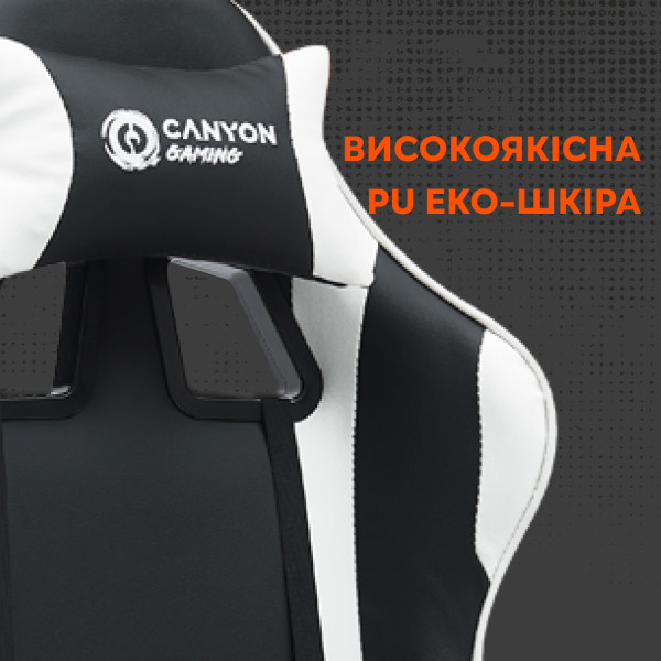 Фото - Кресло для геймеров Canyon Core SGCH2 Black White (CNE-SGCH2W)